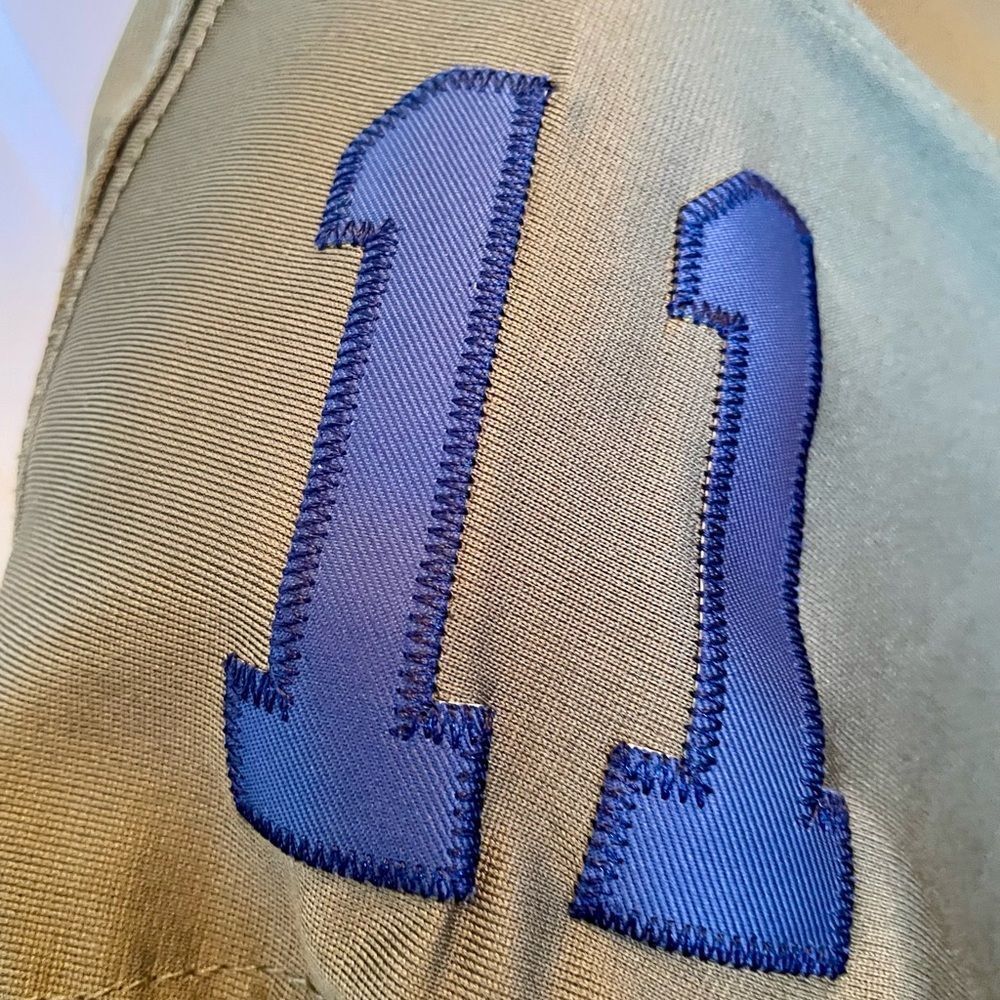 Olive Green Eagles Jersey with Embroidered Camo Number 11 Wentz Size Large - Picture 6 of 11